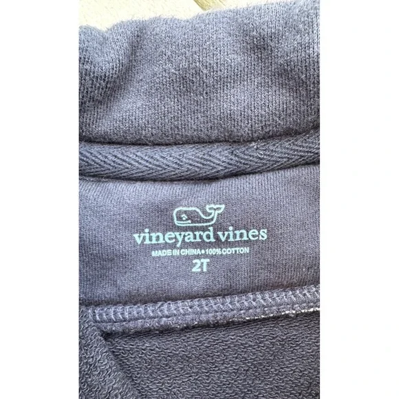 Vineyard Vines Boys Navy Blue Quarter Zip Pullover Toddler Size 2T Cotton - Picture 4 of 4